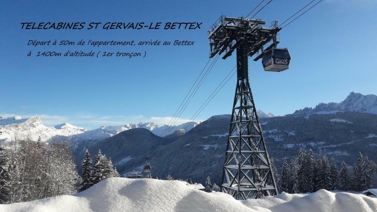 Appartement T2+cabine indépendante au départ des télécabines Saint-Gervais/Bettex/Mont d’Arbois Exterior foto